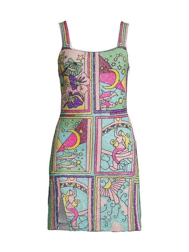 Womens Talia Hand-Embroidered Minidress Product Image