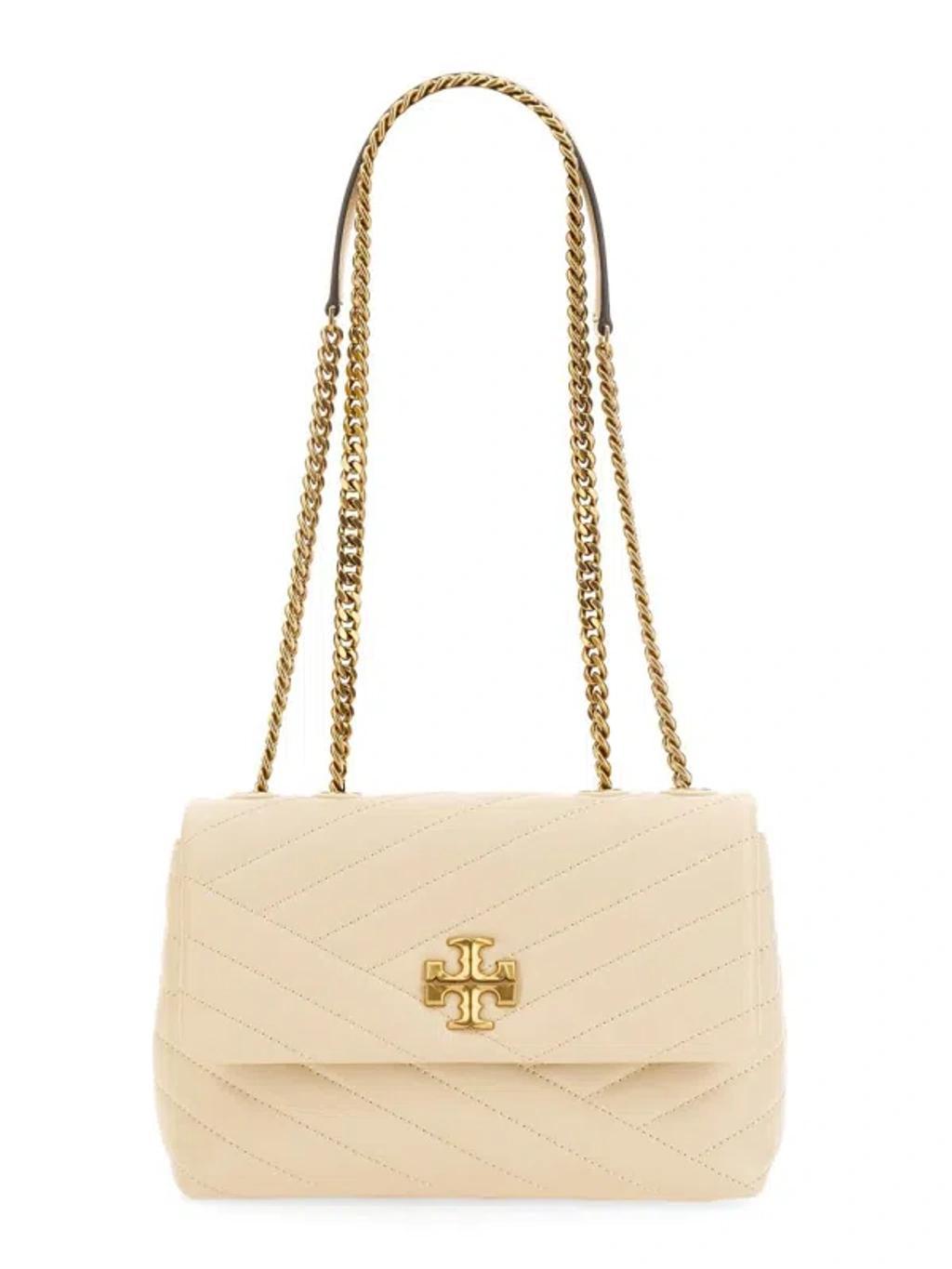 Kira Leather Shoulder Bag In White Product Image