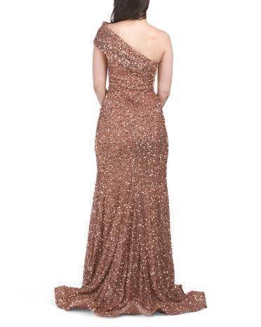 One Shoulder Sequin Mermaid Dress for Women Product Image