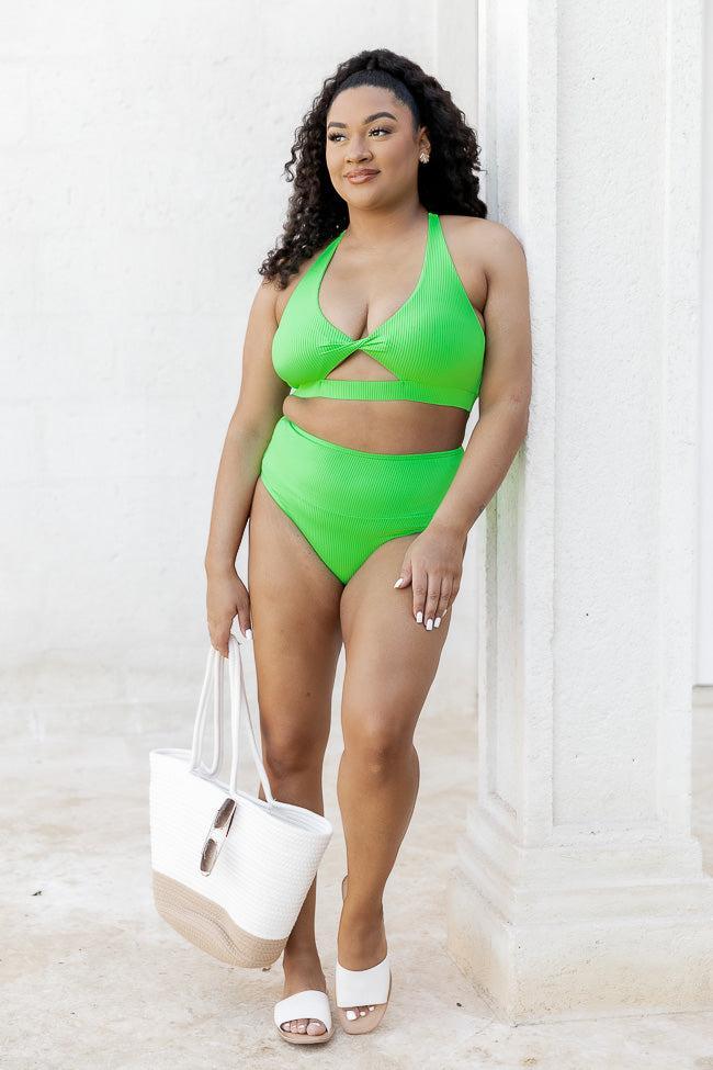 Green with Envy Lime Green Bikini Bottoms FINAL SALE Product Image