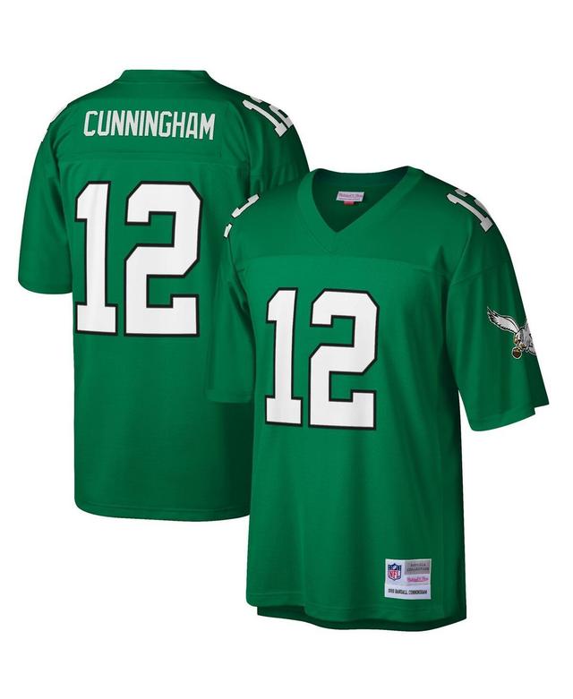 Mens Mitchell & Ness Randall Cunningham Kelly Philadelphia Eagles Big & Tall 1990 Retired Player Replica Jersey Product Image