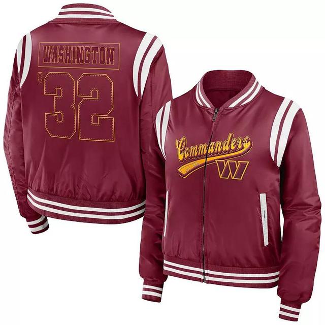 Womens WEAR by Erin Andrews Burgundy Washington Commanders Bomber Full-Zip Jacket Product Image