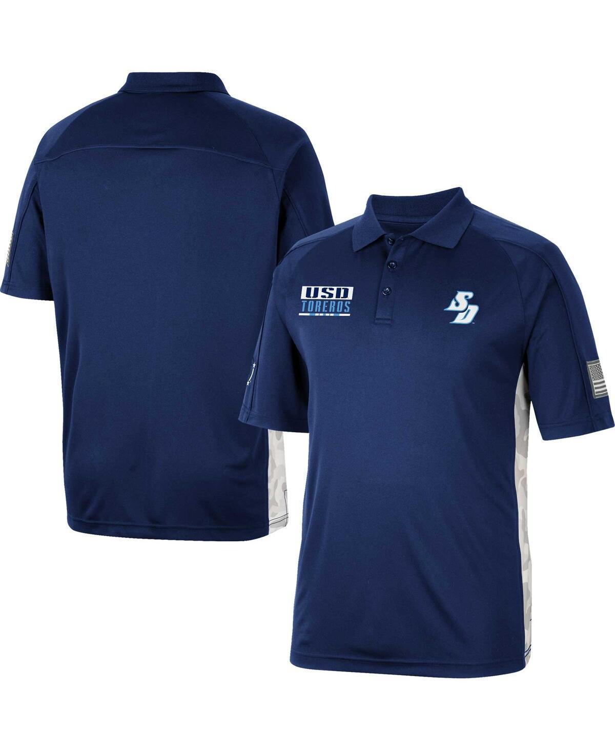 Mens Colosseum Navy San Diego Toreros Oht Military-Inspired Appreciation Snow Camo Polo Shirt Product Image