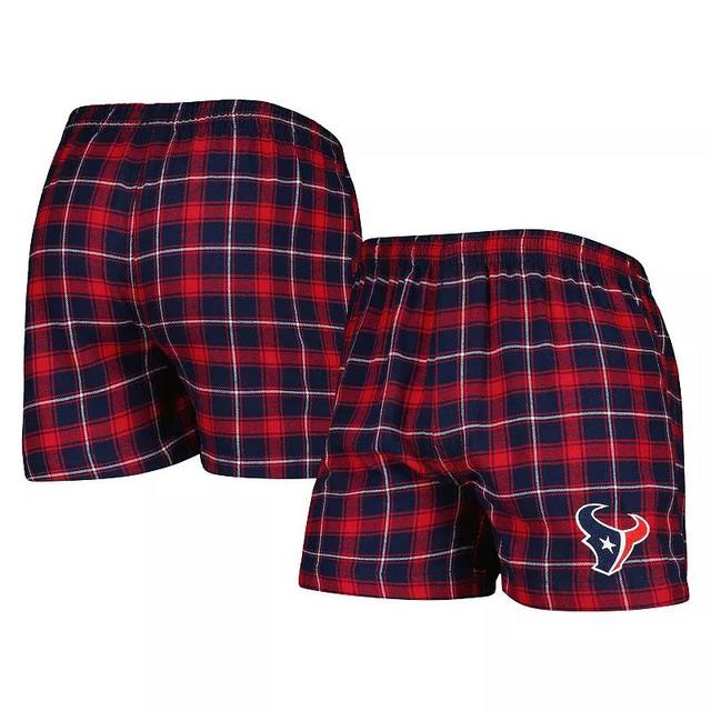 Mens Concepts Sport /Red Houston Texans Ledger Flannel Boxers Blue Product Image