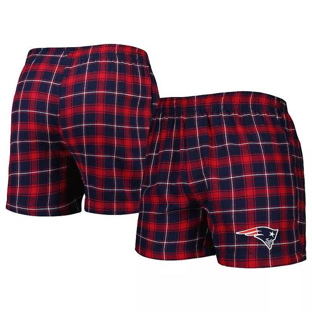 Mens Concepts Sport /Red New England Patriots Ledger Flannel Boxers Blue Product Image