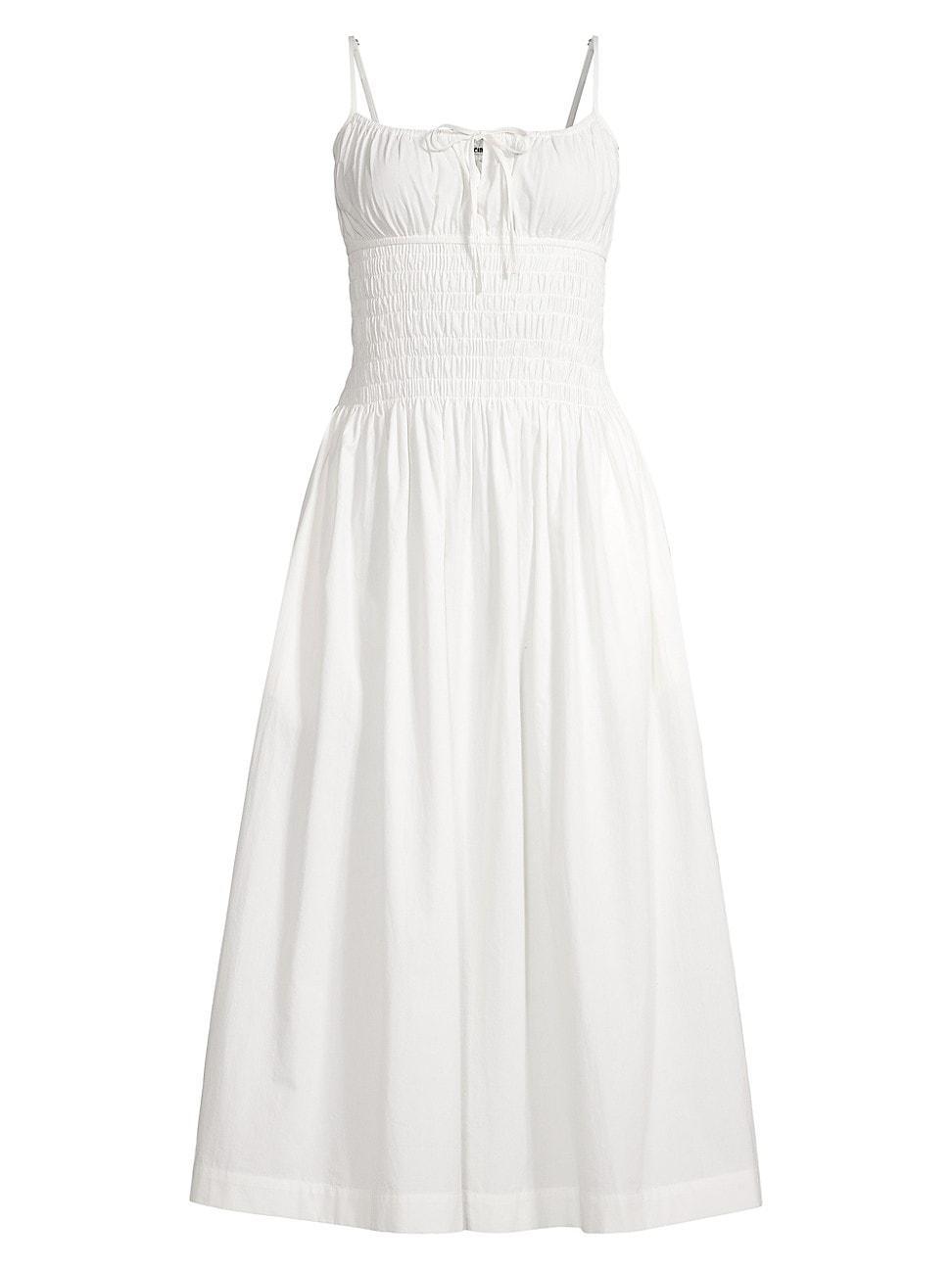 Womens Barbara Cotton Keyhole Midi-Dress Product Image