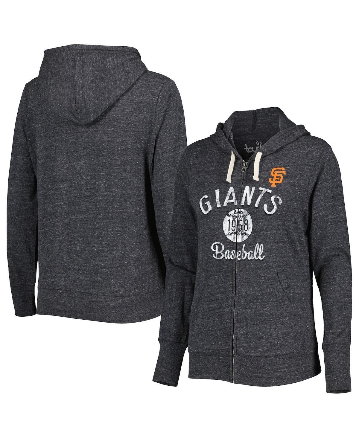 Womens Touch Black San Francisco Giants Training Camp Tri-Blend Full-Zip Hoodie Product Image