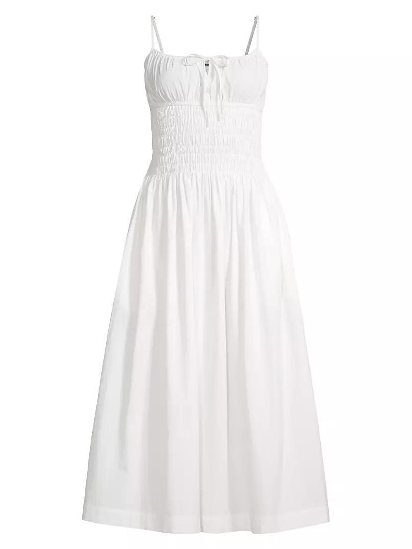 Barbara Cotton Keyhole Midi-Dress Product Image