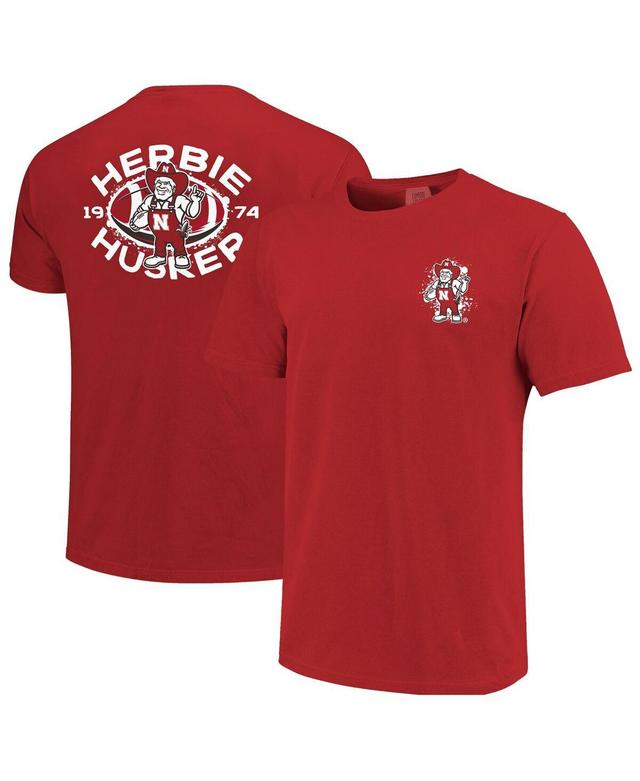 Mens Scarlet Nebraska Huskers Herbie Football Mascot T-shirt Product Image