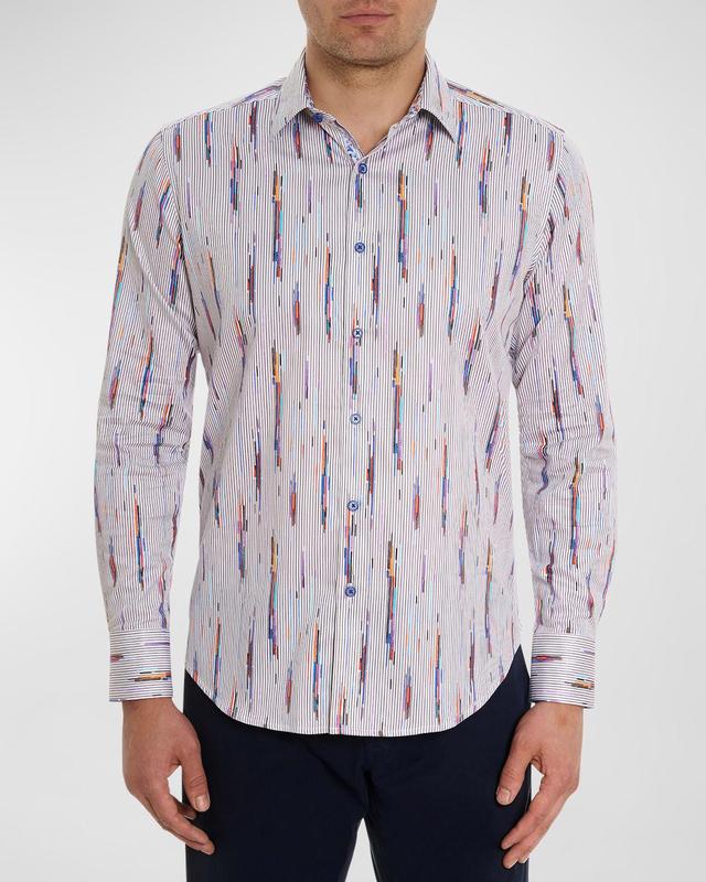 Mens Shipping Lines Floral Button-Front Shirt Product Image