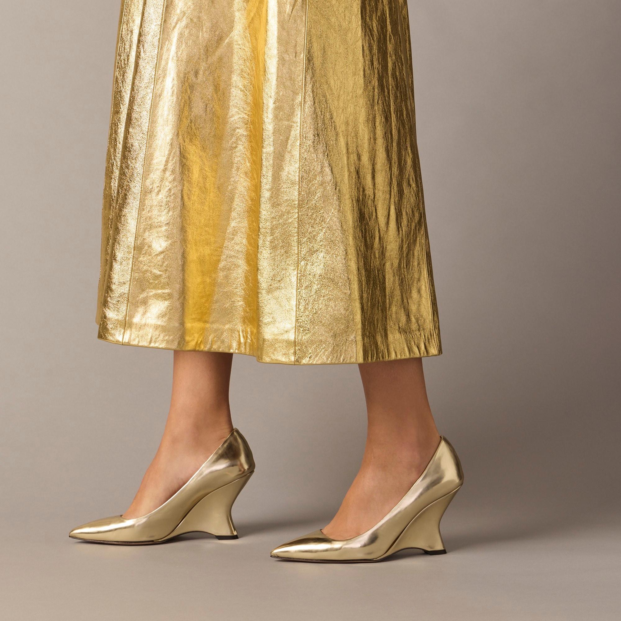 Collection wedge pumps in metallic product image