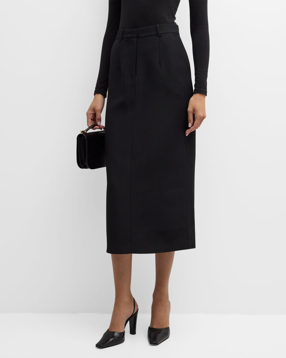 Womens Crepe Tailored Pencil Skirt product image