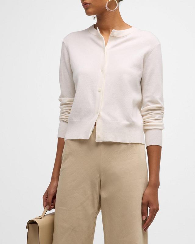 Wool Cashmere Shank-Button Cardigan Product Image