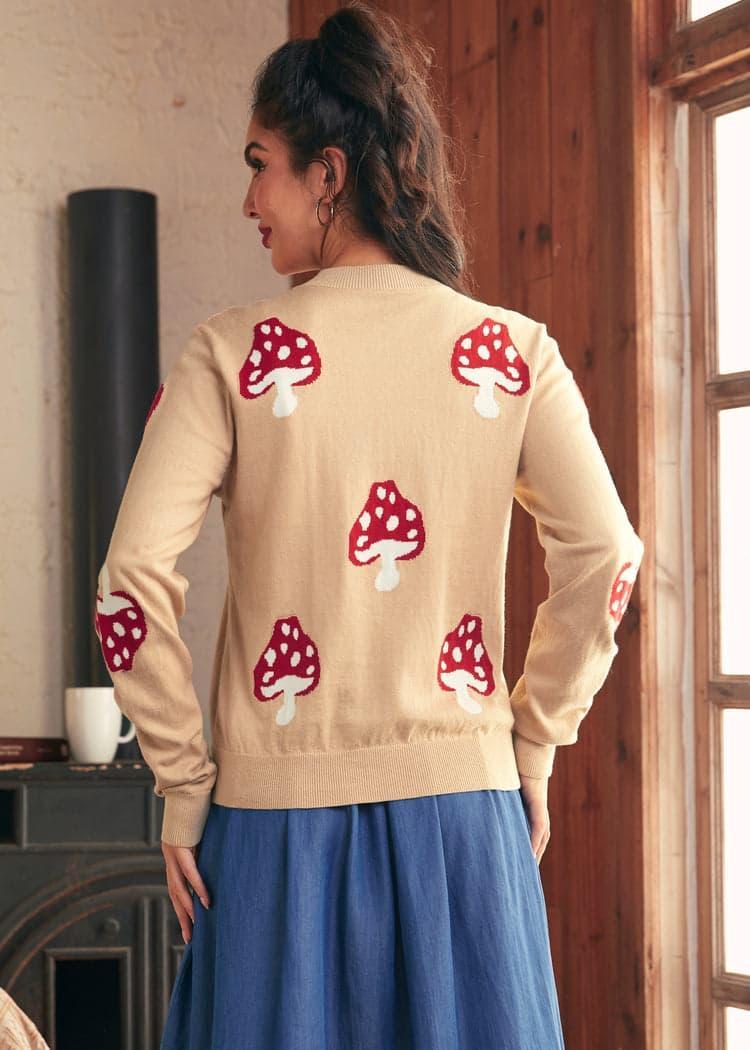 Mushroom When Classic Calls Cardigan Product Image