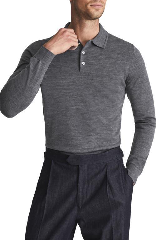 Reiss Trafford Long Sleeve Wool Polo Sweater Product Image