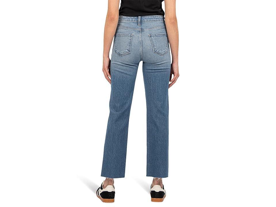 KUT from the Kloth Fay High-Rise Ankle Straight Leg-Hidden Button Fly in Passionate (Passionate) Women's Jeans Product Image