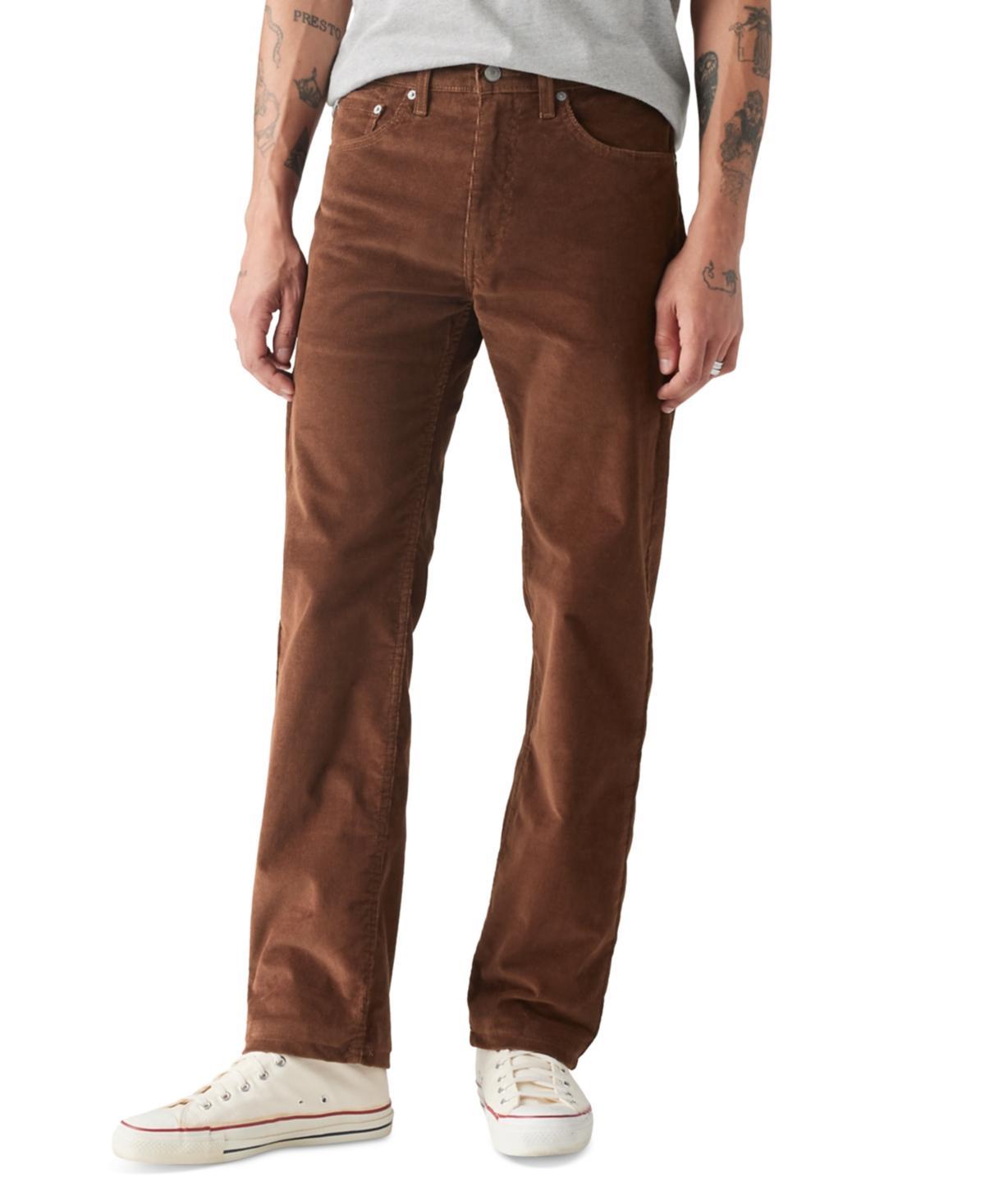 Mens Levis 505 Regular Fit Stretch Jeans Brown Product Image