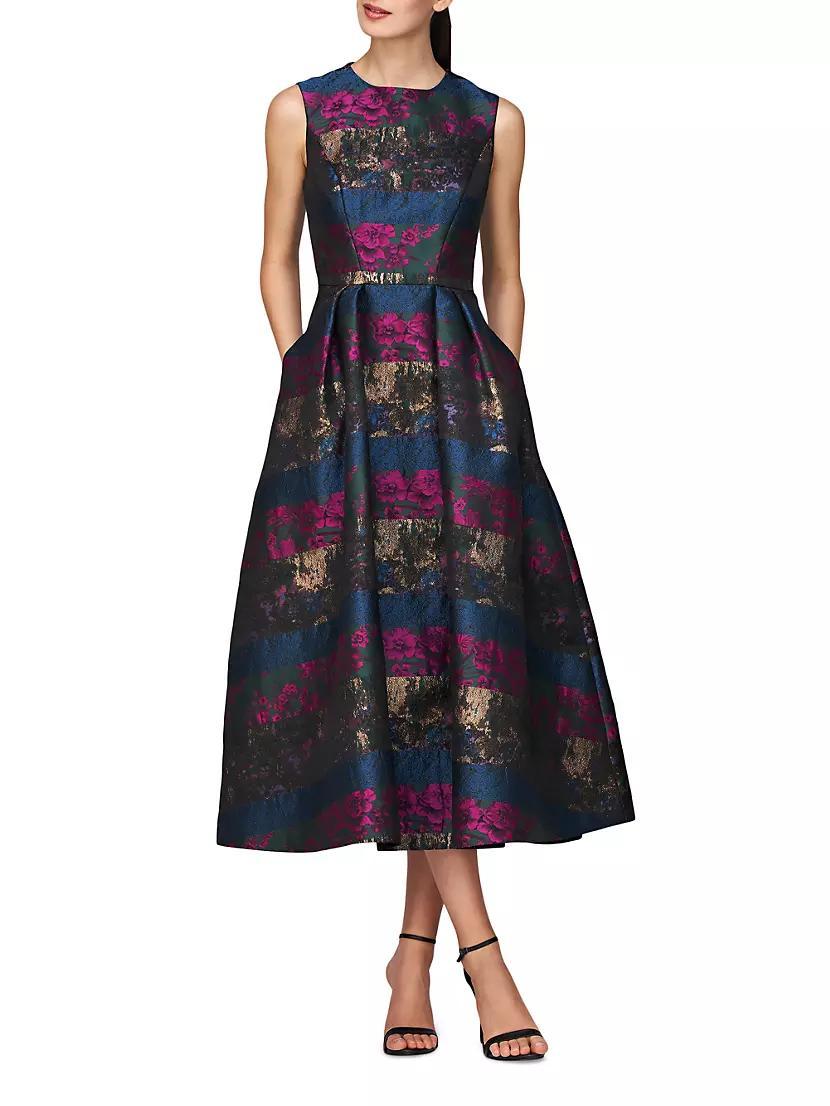 Faye Painterly Jacquard Cocktail Dress Product Image