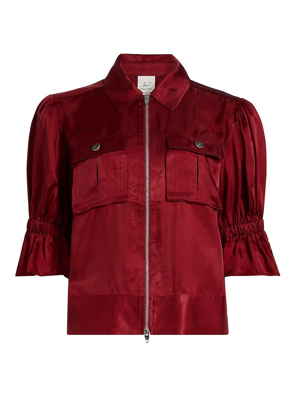 Womens Holly Puff-Sleeve Utility Jacket product image