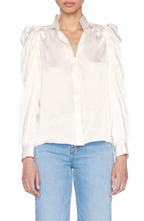 Womens Gillian Silk Puff-Sleeve Blouse Product Image