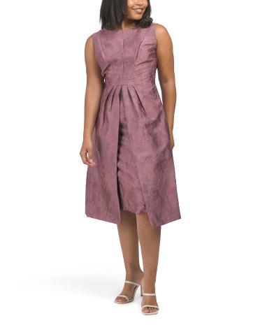 Norma Floral Jacquard Pleat Cocktail Dress for Women Product Image