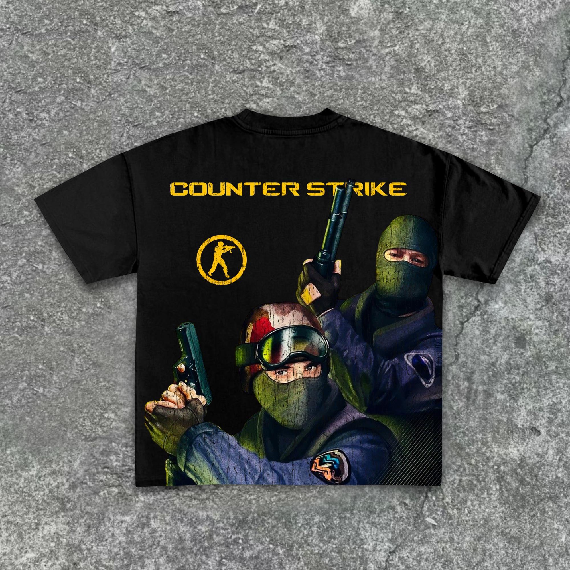 Counter Strike Old Vintage Graphic Print Cotton T-Shirt Product Image