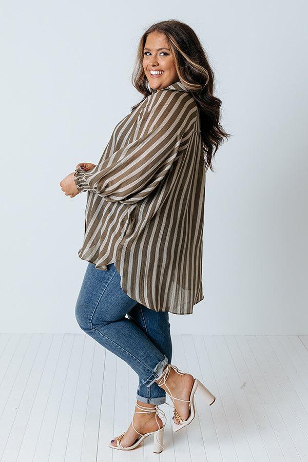 Soho Townhouse Stripe Shift Top Curves Product Image