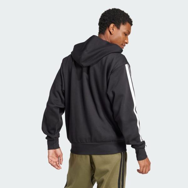 Essentials 3-Stripes Fleece Hoodie Product Image