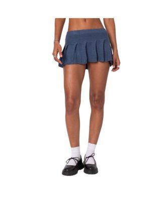 Edikted Womens Kiera Pleated Knit Mini Skirt product image