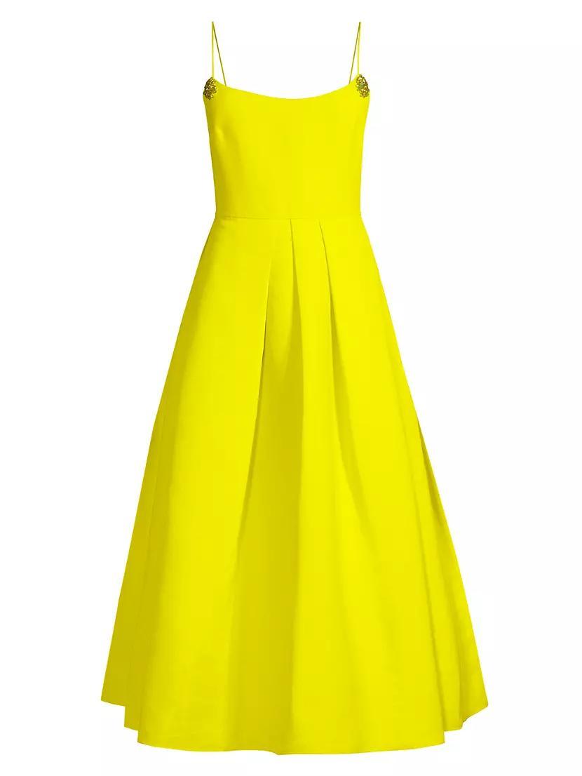 Womens Audra Fit-And-Flare Embellished Midi-Dress Product Image