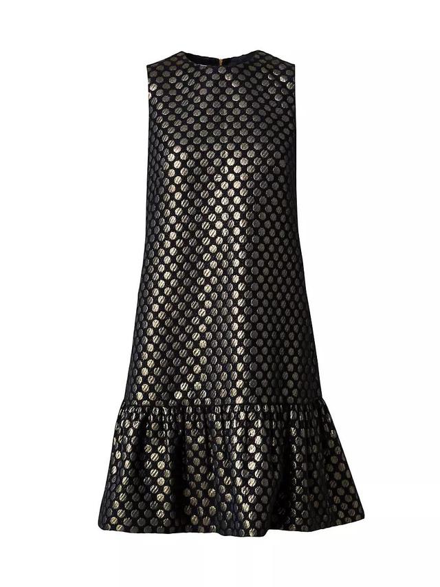 Metallic Polka Dot Jacquard Shift Dress Product Image