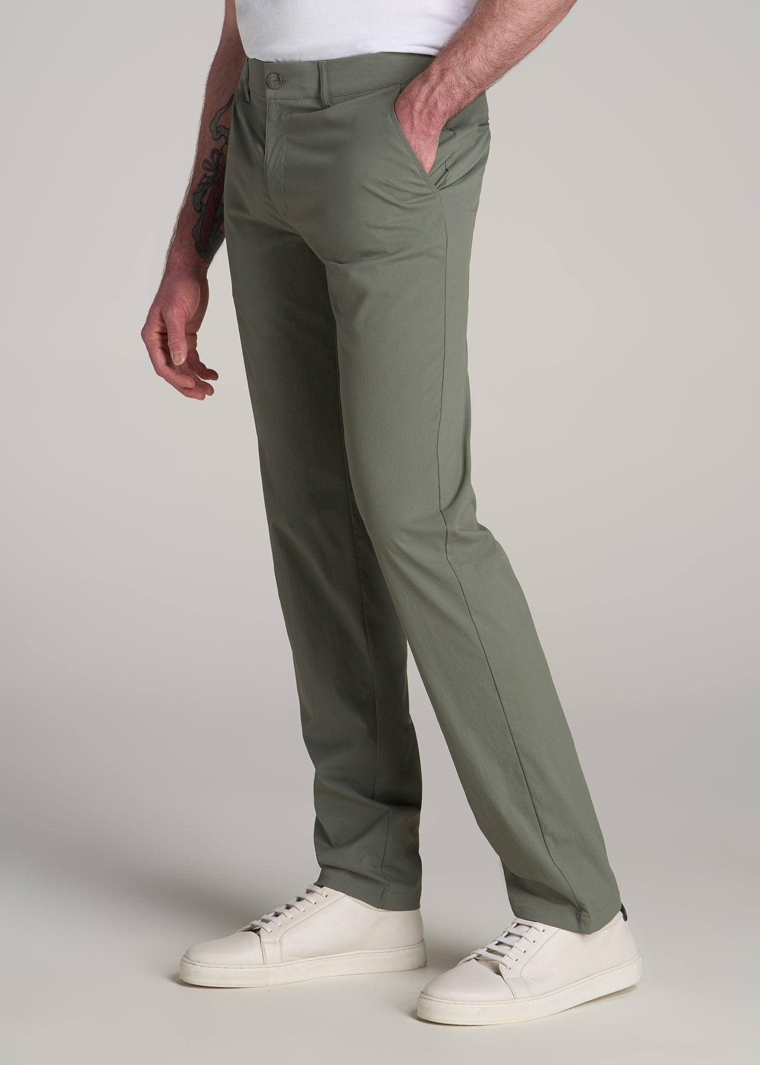 TAPERED FIT Traveler Chino Pants for Tall Men in Wreath Green Product Image