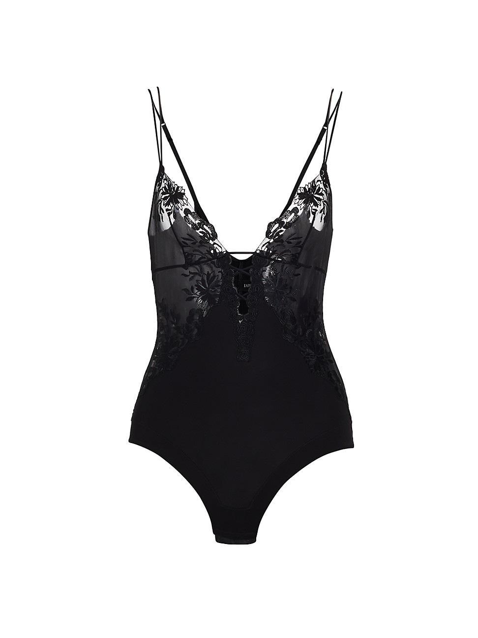 La Perla Zephyr Bodysuit (Black) Women's Lingerie Product Image