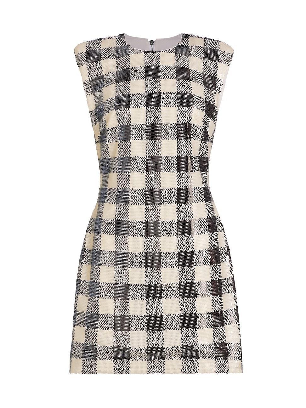 Womens Parker Sequined Check Shift Dress product image