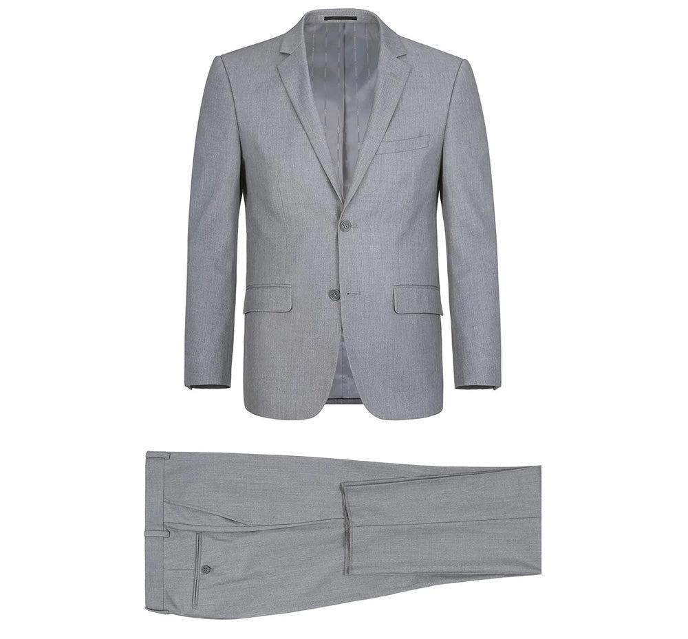 Vanderbilt Collection  - Classic 2 Piece Suit 2 Buttons Regular Fit In Gray Product Image