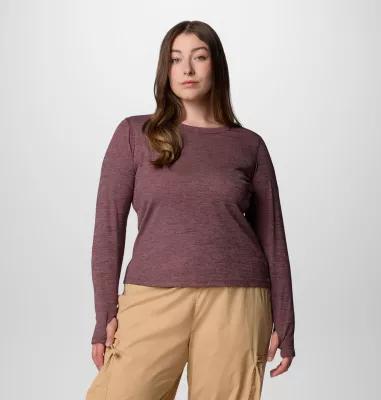 Columbia Women's Boundless Days Knit Crew Long Sleeve - Plus Size- Product Image