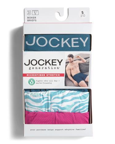 3pk Active Microfiber Boxer Briefs for Men | Polyester/Spandex Product Image