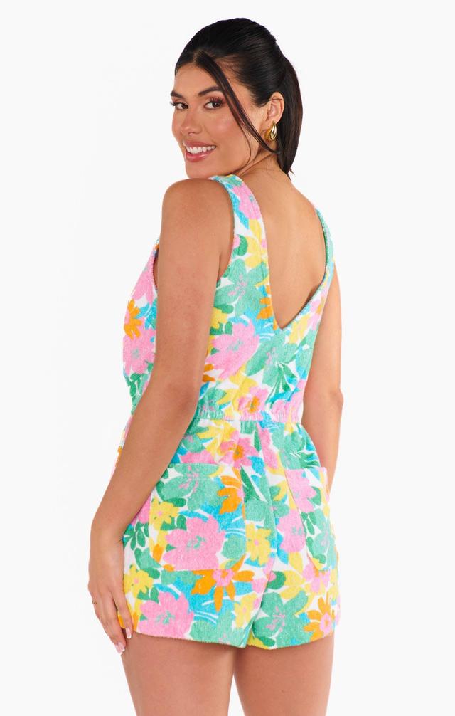 Beach Boardwalk Romper ~ Beachy Floral Terry Product Image