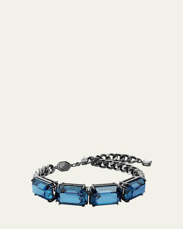 Womens Millenia Ruthenium-Plated & Crystal Octagon Bracelet Product Image