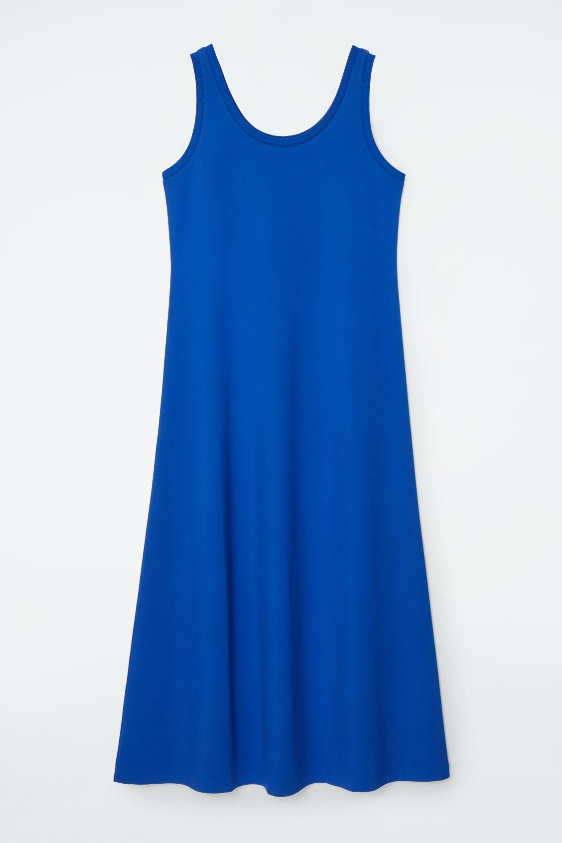 SCOOP-NECK JERSEY MIDI DRESS Product Image