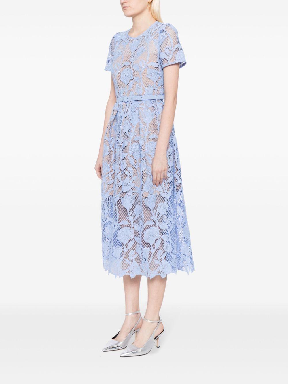 Lily floral-lace midi dress Product Image