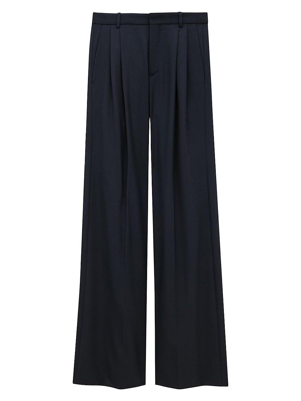 Mens Wide-Leg Pants in Wool Product Image