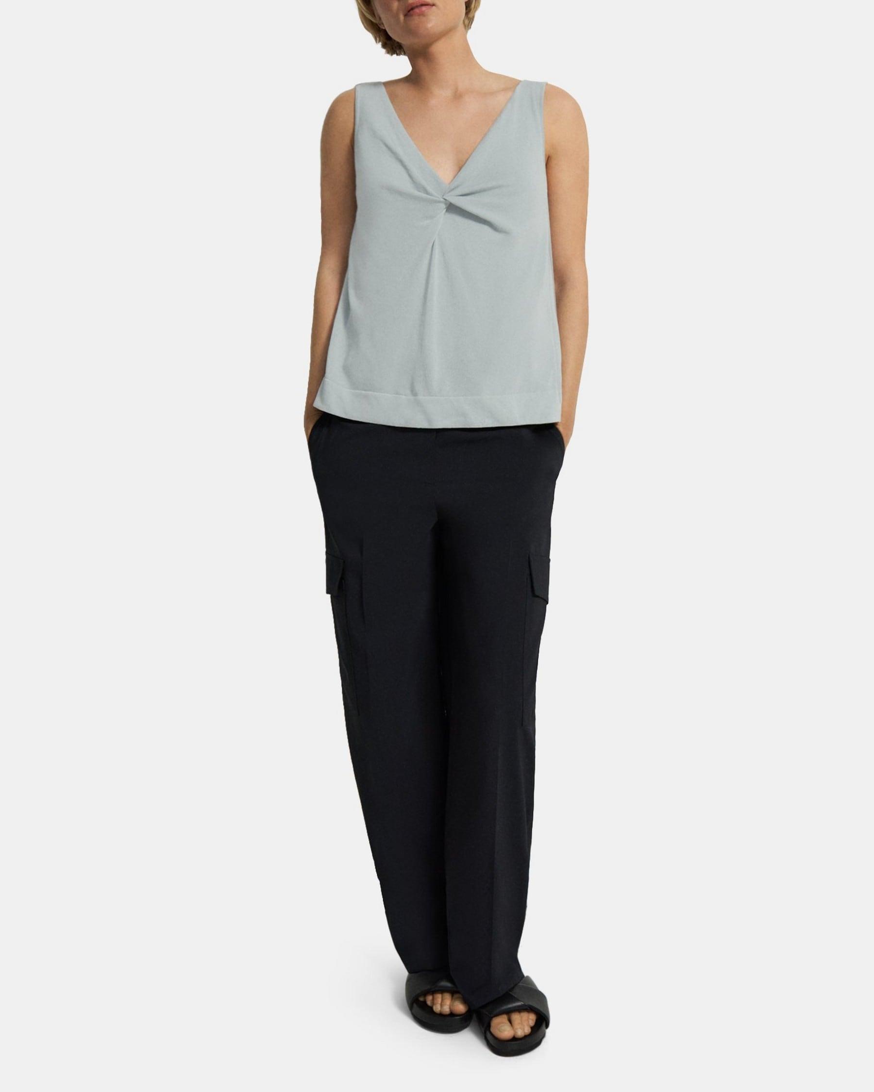 Twisted Tank Top in Cotton Blend Product Image