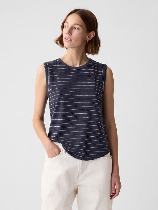 Linen-Blend Tank Top Product Image