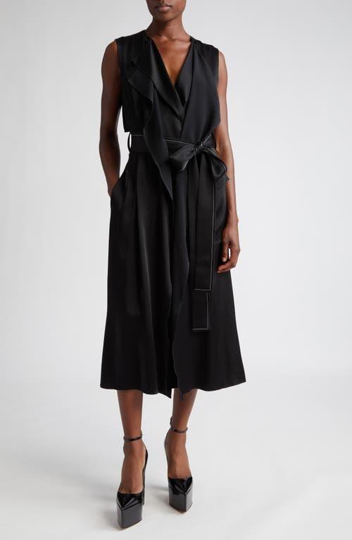 Victoria Beckham Sleeveless Belted Trench Dress Product Image