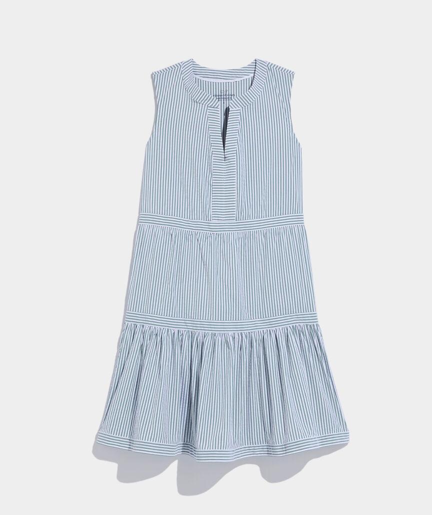 Harbor Seersucker Tiered Dress Product Image