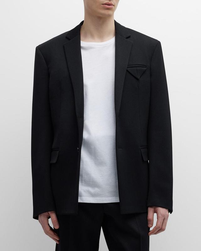 Bottega Veneta Men's Wool Gabardine Sport Jacket - Size: 48R EU (38R US) - BLACK Product Image