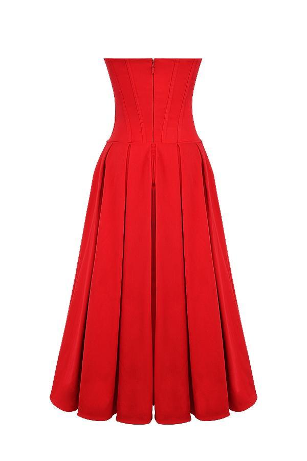 Lady Scarlet Strapless Midi Dress Product Image