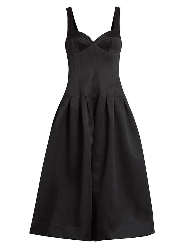 Womens Cory Corset-Waist Midi-Dress Product Image