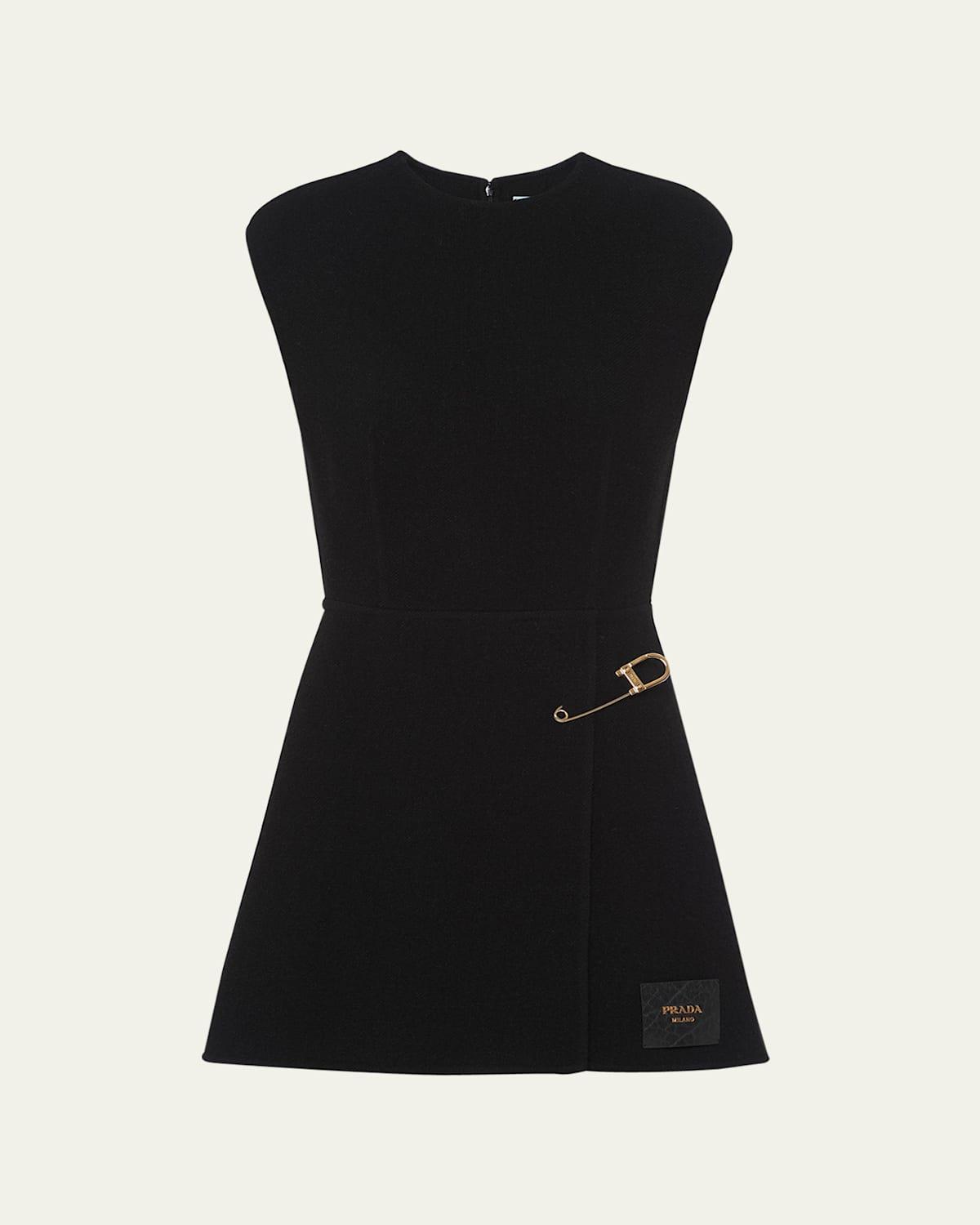 Washed Twill Safety-Pin Mini Dress Product Image